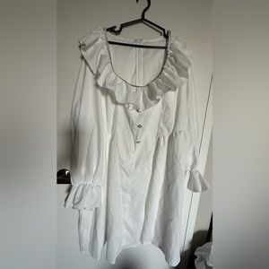 SHEIN Curve Plus Size White Dress